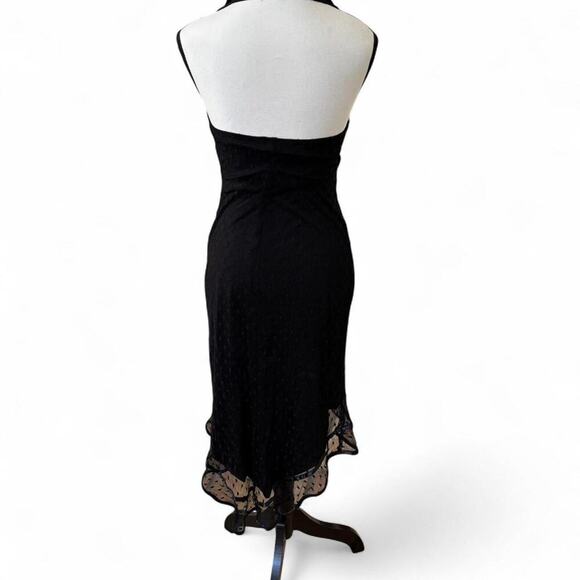 vintage 90's Black Lace Rampage‎ made in USA Halter Dress small. - Picture 7 of 8